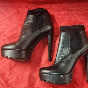 Steve Madden Black ankle Booties Platform High Heels Cuba 8.5